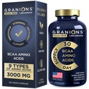 Essential Amino Acids Supplement for Men & Women - All 9 BCAAs EAAs Συμπληρώματα Formula - Leucine Amino Acid, Lysine, Tryptophan, Advanced Amino Complex - 120 Vegan Κάψουλες