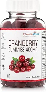 Cranberry Gummies για παιδιά & ενήλικες 400mg-Gluten Δωρεάν αλλεργιογόνο Δωρεάν θρεπτικά πλούσια Vegan συμπλήρωμα - Cranberry Chews-90 Count