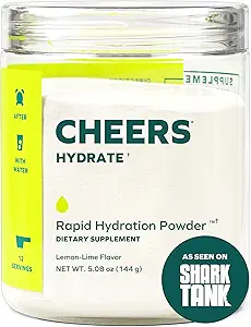 Cheers Hydrate | Oral Rehydration Solution | Electrolytes for Rapid Hydration | Lemon Lime Flavor | 12 Servings | Electrolyte Supplement with Sodium, Potassium, Glucose