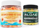 NEVISS D3 5000IU K2 Gummies + δέμα με γκοφρέτες ασβεστίου θαλάσσιων αγκώνων