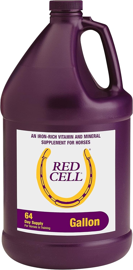 Farnam Horse Health Red Cell, Liquid Vitamin-Iron-Mineral συμπλήρωμα για τα άλογα, βοηθά να γεμίσουν σημαντικά διατροφικά κελύφη στη διατροφή των αλόγων, 1 Gallon, 128 Oz., 64-Day Supply