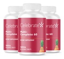 Celebrate Vitamins Multi-Complete Chewables, 60mg Iron – Daily Bariatric Multivitamin for Sleeve Gastrectomy & Gastric Bypass Surgery Patients – Essential Vitamins & Minerals - Tropical (180 Tablets)