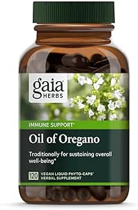 Gaia Herbs Oil of Oregano, Vegan Liquid Phyto Capsules - Immune and Intestinal Support Supplement for Healthy Digestive Flora, 120-Count (Pack of 1)