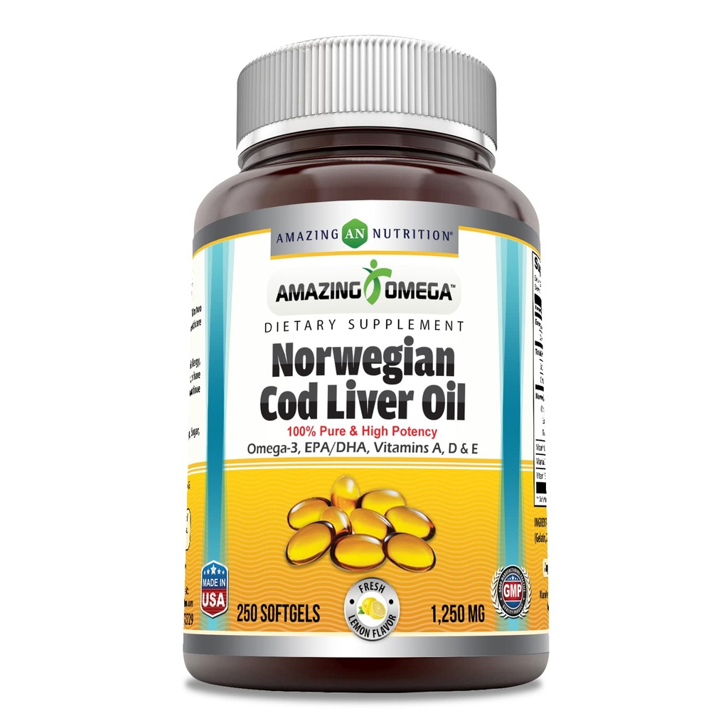 Amazing Omega Νορβηγικό Od Liver Oil 1250 Mg Softgels συμπλήρωμα 