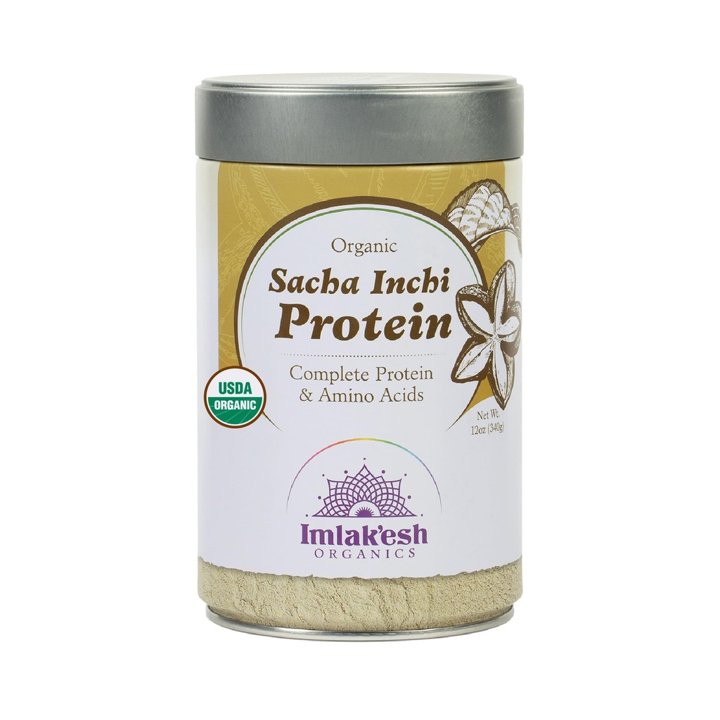 Imlakesh Organics Sacha Inchi Protein, σκόνη (12oz μεταλλικό βάζο)