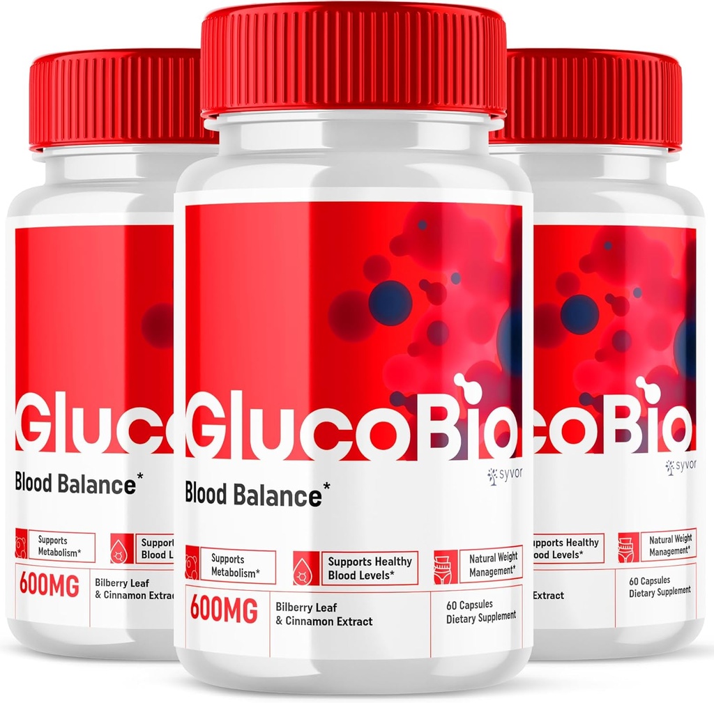 (3 Pack) Glucobio κάψουλες, Gluco Bio Advanced Glyco Support Formula Χάπια, Glucobio επιπλέον συμπλήρωμα δύναμης, Glucobio φυσικά συστατικά Glycogen Υποστήριξη, Gluco Bio Glycogen Κριτικές (180 κάψουλες)