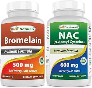 Best Naturals Bromelain 500 mg & NAC 600 mg