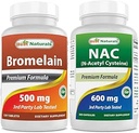 Best Naturals Bromelain 500 mg & NAC 600 mg