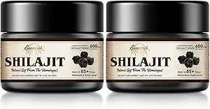 Shilajit Pure Himalayan Organic Shilajit Resin - 600mg Μέγιστη ισχύς Φυσική Βιολογική Shilajit Resin με 85+ Ιχνηλάτηση Ορυκτών & Fulvic Acid για την Ενέργεια, Ανοσολογική Υποστήριξη, 30 γραμμάρια (2 Συσκευασία)