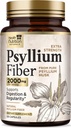 Κάψουλες Psyllium Husk 1500 mg - Χάπια Συμπλήρωμα Φυσικών Ίνων, Καθημερινή Πέψη, Υγεία Κολώνων, & Υποστήριξη Κανονικότητας, Φυτική βάση Ψύλλιο Husks Καπέλα σκόνης, Vegan, Μη-GMO - 120 Κάψουλες Veggie