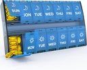 XL Big Weekly Pill Organizer 2 φορές την ημέρα, Hinged Lids Daily Vitamin Pill Box Holder Am Pm, Big Pill Container 7 Day, Medication Organizer Δύο φορές την ημέρα, Medicine Organizer for Supplement