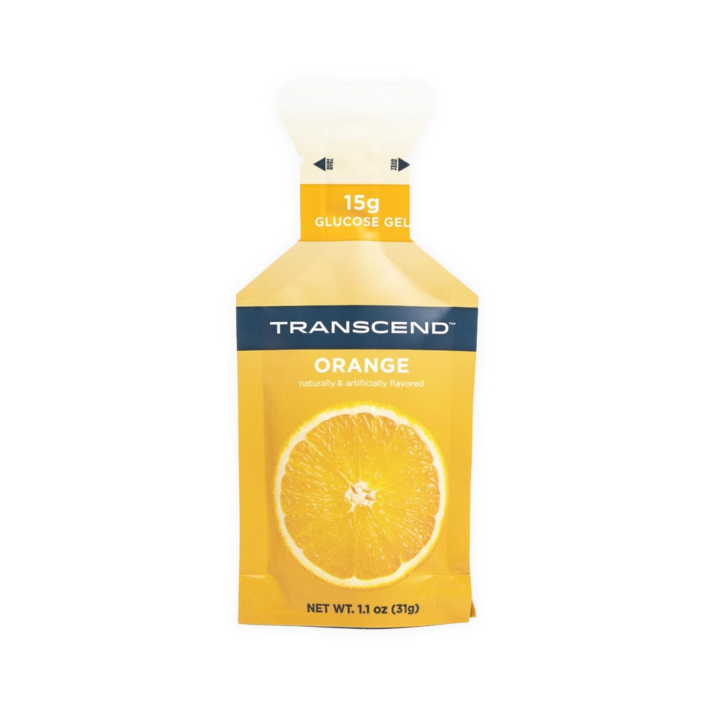 Transcend Foods Πορτοκαλί Gel (1.1 oz, συσκευασία των 10) Γέλη Πορτοκαλί Gel ταχείας δράσης – Χωρίς καφεΐνη, Χωρίς γλουτένη