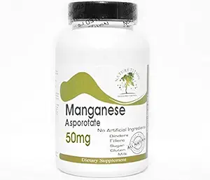 Manganese Asporotate 50mg ~ 200 Capsules - No Additives ~ Naturetition Supplements