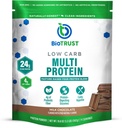 BioTrust χαμηλή σκόνη πρωτεΐνης υδατανθράκων – Delicious Whey & Casein Blend από Grass-Fed ορμονών Δωρεάν αγελάδων – Μη ΓΤΟ, Χωρίς γλουτένη (Chocolate)