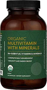 Global Healing Center - USDA Organic Multivitamin for Women & Men - Vitamins Include A, C, D, & More for Your Overall Health & Wellness Needs - Complete Daily Multi Vitamin Nourishment (120 Capsules)