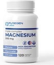 Puregen Labs Triple Magnesium Complex 300mg of Magnesium Glycinate, Malate, & Citrate [High Absorption] 120 Veg Capsules | No Harmful Additives | Non-GMO, NO Gluten and Dairy | Made in USA