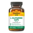 Country Life L-Glutamine 500 mg με B6 – Υποστηρίζει την αποκατάσταση των μυών, την αντοχή και την αθλητική απόδοση – Vegan, Gluten-free, Kosher Amino Acid συμπλήρωμα – 100 κάψουλες