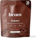 Beam Dream Sleep Powder, L-Θεανίνη, Apigenin, Reishi και Μαγνήσιο, Third Party Tested Natural Sleep Aid & Sleep Supplement for Deep Sleep, Relaxation and Recovery, Natural Sleep Support, 30 Services