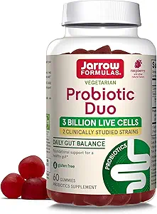 Jarow Formulas Probiotic Duo, 3 Δισεκατομμύρια Ζωντανά Κύτταρα Συμπλήρωμα για την Ανοσολογική Υγεία και την Επιπεφυκίτιδα Υποστήριξη, 60 Βατόμουρο Γεύσεις Προβιοτική Gummies, 30 Ημέρα Προμήθεια (πακέτο των 12)