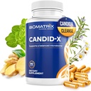 BioMatrix Candid-X Gut Cleanse with Berberine, Oregano, Sodium Caprylate, Chamomile, Ginger, PAU D'arco, Digestive Supplement for Men and Women | 90 Capsules