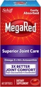 Omega-3 Krill Oil and Joint Supplement - Megared Joint Care 60 softgels - EPA/DHA fatty acids, Antioxidants, Hyaluronic acid, No fishy burp aftertaste as with Fish Oil