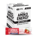Βέλτιστη διατροφή Amino Energy Plus πακέτα ενυδάτωσης, On-The-Go Ενεργειακά πακέτα σκόνης, Φράουλα Burst, 25 κόμης