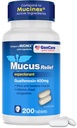 GenCare Mucus Relief Reventorant Guaifenesin 400 mg 200 Tablets Value Pack - Γρήγορη Δράση Λιποθυμία των Mucus για το κρυολόγημα, τη συμφόρηση στο στήθος, τη γρίπη, το βήχα και τις αλλεργίες
