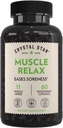 Crystal Star Muscle Relax (60 Κάψουλες) – Herbal Relief from Sore Musles, Cramps & Spasms – Βαλεριάνα Root, Τζαμάικα Dogwood & Cramp Bark - Μη ΓΤΟ