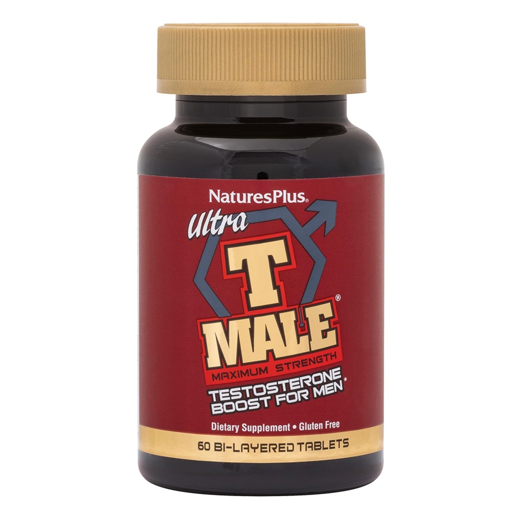 NaturesPlus Ultra T Άντρας, Εκτεταμένη απελευθέρωση - 60 Διστρωματικά δισκία - Υποστηρίζει την αύξηση των μυών - χορτοφάγους, χωρίς γλουτένη - 30 εξυπηρετούν