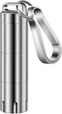 TISUR Titanium Μικρός κάτοχος χαπιών μπρελόκ, Φορητή θήκη χαπιών Αδιάβροχη θήκη χαρτοκιβωτίων τσέπης Carrier για να κρατήσει χάπια, βιταμίνες, ιχθυέλαιο, συμπληρώματα