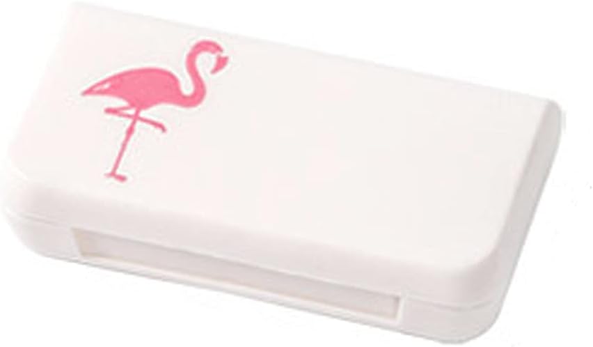SagaSave Travel Pill Case 3 Compartments Portable Pill Case Dustproof and Moisture-Proof Daily Pill Case Small Pill Box for Vitamins, Fish Oil, Supplements(Flamingo)