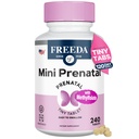 FREEDA Mini Προγεννητική Βιταμίνη - Kosher Προγεννητικά - Tiny Easy to Swallow Tablets - Προγεννητικές Βιταμίνες με Σιδήρο, Προγεννητικό Φολικό Οξύ/Φολικό, Βιταμίνη D - Pre Natal Multivitamin για Έγκυες Γυναίκες (240)
