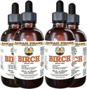 Birch Liquid Extract χωρίς αλκοόλ, Birch (Betula Alba) Αποξηραμένο Bark Γλυκερίτης Χαβάη Pharm Φυσικό φυτικό συμπλήρωμα 4x4 oz