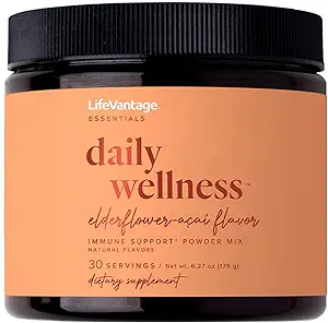 LifeVantage Daily Wellness ανοσοποιητική υποστήριξη ποτό μείγμα, γλυκιά γεύση του Elderflower-acai 178g 30 Σερβίρει