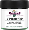 Vitanica V-Probiotics - Προβιοτικά για τις γυναίκες - Κολπικά Υποθετικά με Lactobacillus Rhamnosus, Gasseri & More - Γυναικεία Συμπληρώματα Υγείας - Lady - 30 Κολπικές Υποθεσίες