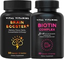 Vital Vitamins Brain Booster Plus + Biotin Complex Capsules
