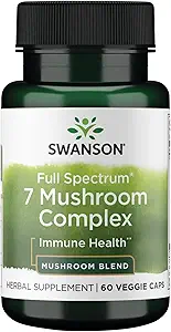 Swanson Full Spectrum 7 Mushroom Complex 60 Veg Capsules