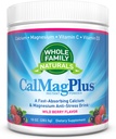 Συμπλήρωμα σκόνης μαγνησίου ασβεστίου - CalMag Plus με βιταμίνη C & D3 - Χωρίς γλουτένη, μη ΓΤΟ, Άγρια γεύση μούρων - Φυσική ηρεμία & άγχος ανακούφιση Cal Mag ποτό - Φυσική ηρεμία ασβέστιο & μαγνήσιο σκόνη