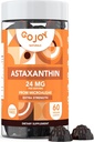 GOJOY NATURALS Astaxanthin Gummies 24mg – Υψηλής ισχύος αντιοξειδωτικό συμπλήρωμα – Δερμάτινο, Οφθαλμικό & Ανοσοποιητικό Ευεξία Υποστήριξη – Vegan, Χωρίς ζάχαρη, Χωρίς γλουτένη, Χωρίς σόγια – 60 Gummies