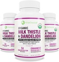 Max Απορρόφηση USDA Organic Milk Thittle Poent 5:1 Συμπυκνωμένο εκχύλισμα (δύναμη 2000mg) & Organic Dandelion Root 