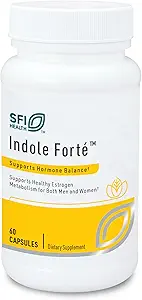 Klaire Labs SFI Health Indole Forté - Συμπλήρωμα οιστρογόνων για γυναίκες και άνδρες με Diindolylmethane & Indole-3-Carbinol - Indole & DIM συμπλήρωμα για την προώθηση του υγιεινού οιστρογόνου μεταβολισμού (60 κάψουλες)