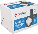 Dealmed 4" x 4" Surgical Sponges, 8-Ply, Non-Woven Absorbent Gauze Sponges for Wound Care, First Aid Kits and Medical Facilities, 200 Count (Pack of 1)
