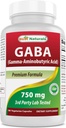 Best Naturals συμπλήρωμα GABA 750mg 180 κάψουλες λαχανικών, φυσικά βοήθεια ύπνου