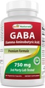 Best Naturals συμπλήρωμα GABA 750mg 180 κάψουλες λαχανικών, φυσικά βοήθεια ύπνου