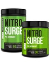 Jacked Factory NITROSURGE Preworkout Supplement - Ατελείωτη Ενέργεια, Άμεση Ενίσχυση Κερδίζει, Καθαρή Εστίαση, Έντονες Αντλίες - ΟΧΙ Booster & Ισχυρή Preworkout Ενέργεια Σκόνη - 90 Υπηρεσίες, Αρκτική Λευκό