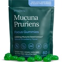 Dopamine Supplement - Χωρίς ζάχαρη Mucuna Pruriens Gummies (2g/serving) Ενέργεια & Focus Gummies - Poent Mucuna Pruriens Extract Supplement for Calm Mood and Motition, Vegan, Non-GMO, Gluten-Free, 60ct
