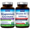 Innate Vitality Magnesium Glycinate & Vitamin B12 Bundle, No Gluten & Vegan, Magnesium (120 Caps) & Vitamin B12 (90 Fast Dissolve Tabs), Value Pack, Bundle & Save