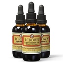 J.CROW'S® Lugol's Solution of Iodine 2% 2 oz (3 μπουκάλια) – Premium Ιώδιο & Ιωδιούχο Κάλιο Υγρό, Γλουτένη &, εκχύλισμα φυσικής φρυγανιάς χωρίς αλκοόλ, Χωρίς Λήξη