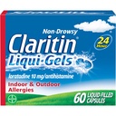 Claritin Liqui- Gels 24 Ωριαία Αλλεργία Ανακούφιση, Αλλεργία Μη- Νυχθηρή Ιατρική, Λοραταδίνη Αντιισταμινικά Κάψουλες, 60 κόμης