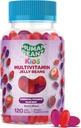 Multivitamin Jelly Bean Gummies with Zinc for Kids, Immune Support Dietary Supplements, Vegetarian, 120 Berry Blast Jelly Beans, Kosher